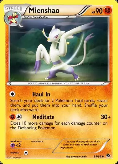 Mienshao 68/99 Next Destinies Pokemon card