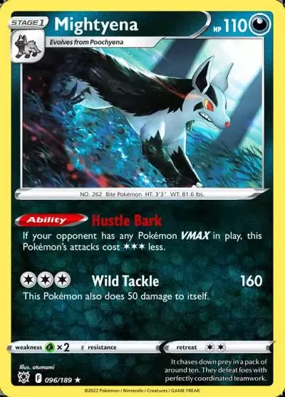 Mightyena 96/189 Astral Radiance Pokemon card