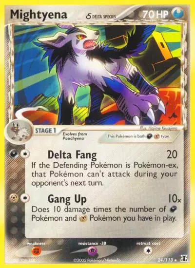 Mightyena δ 24/113 Delta Species Pokemon card