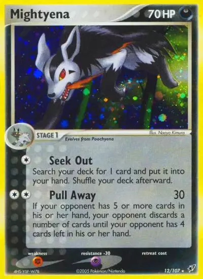 Mightyena 12/107 Deoxys Pokemon card