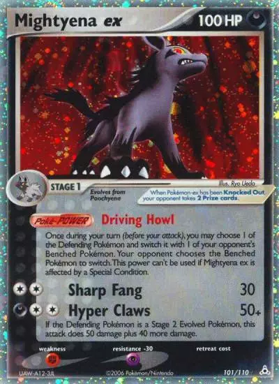 Mightyena ex 101/110 Holon Phantoms Pokemon card