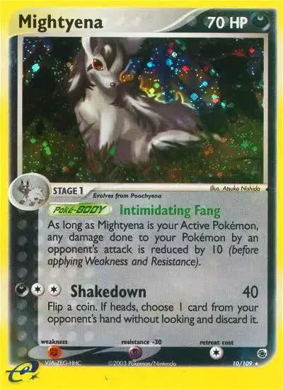 Mightyena 10/109 Ruby & Sapphire Pokemon card