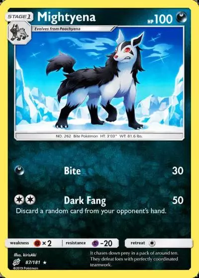 Mightyena 87/181 Team Up Pokemon card