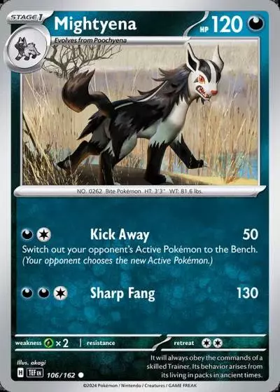 Mightyena 106/162 Temporal Forces Pokemon card