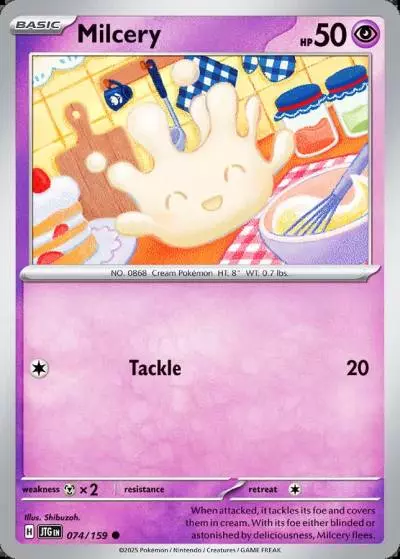Milcery 74/159 Journey Together Pokemon card
