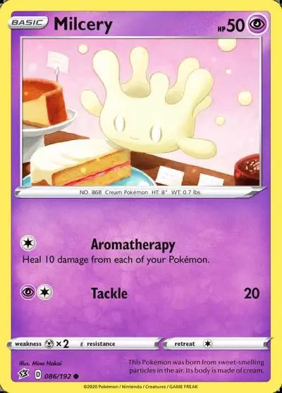 Milcery 86/192 Rebel Clash Pokemon card