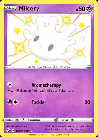 Milcery SV057/122 Shining Fates Shiny Vault Pokemon card