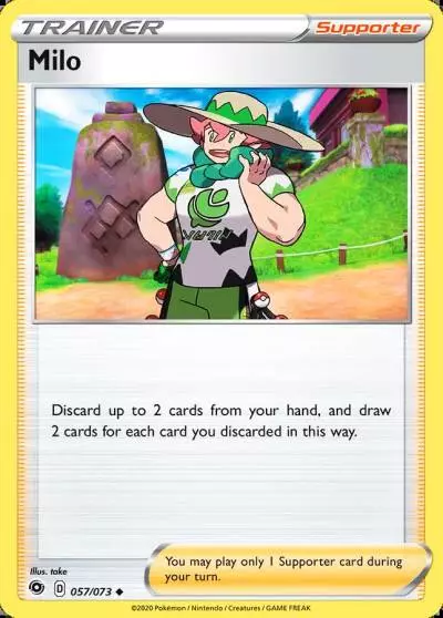 Milo 57/73 Champion's Path Pokemon card
