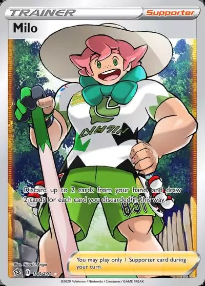 Milo 190/192 Rebel Clash Pokemon card