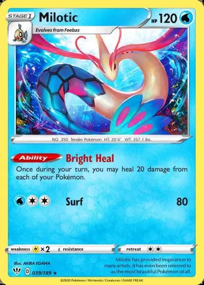 Milotic 39/189 Darkness Ablaze Pokemon card