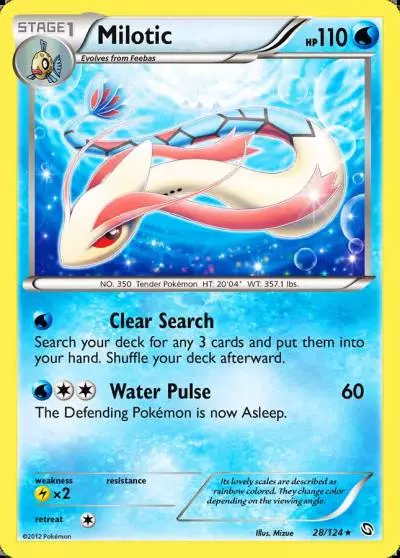 Milotic 28/124 Dragons Exalted Pokemon card