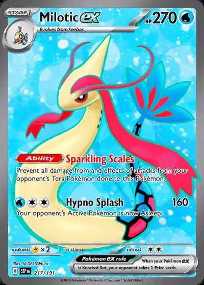 Milotic ex 217/191 Surging Sparks Pokemon card