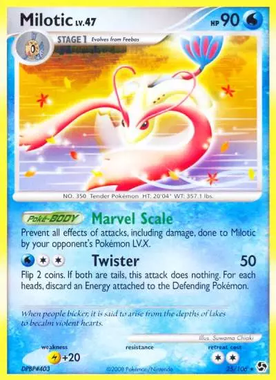 Milotic 25/106 Great Encounters Pokemon card