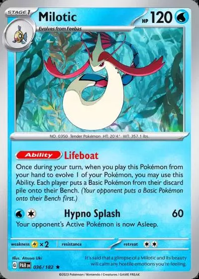 Milotic 36/182 Paradox Rift Pokemon card