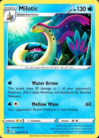 Milotic 40/195 Silver Tempest Pokemon card