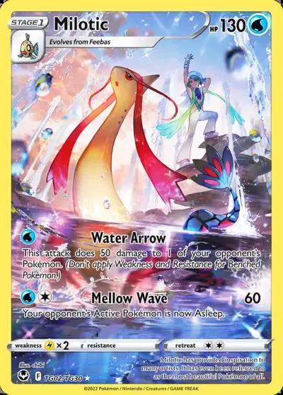 Milotic TG02/30 Silver Tempest Trainer Gallery Pokemon card