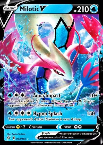 Milotic V 43/192 Rebel Clash Pokemon card