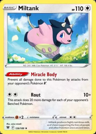 Miltank 126/189 Astral Radiance Pokemon card