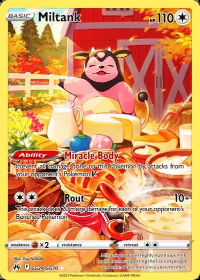 Miltank GG24/70 Crown Zenith Galarian Gallery Pokemon card