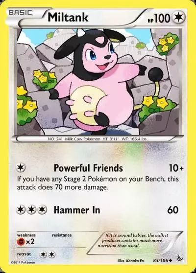 Miltank 83/106 Flashfire Pokemon card