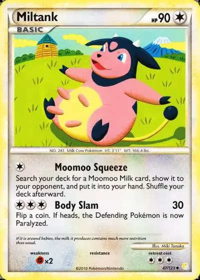 Miltank 47/123 HeartGold & SoulSilver Pokemon card