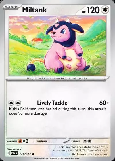 Miltank 147/182 Paradox Rift Pokemon card
