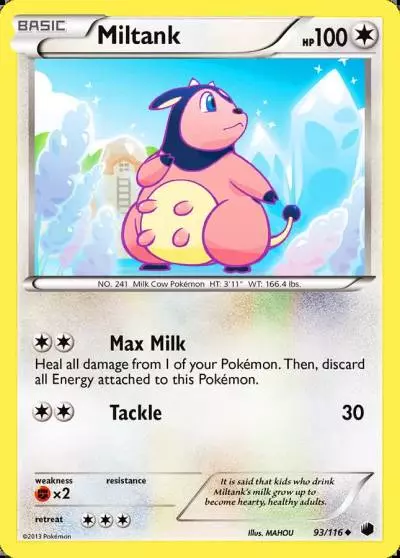 Miltank 93/116 Plasma Freeze Pokemon card