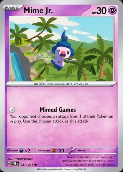 Mime Jr. 31/91 Paldean Fates Pokemon card