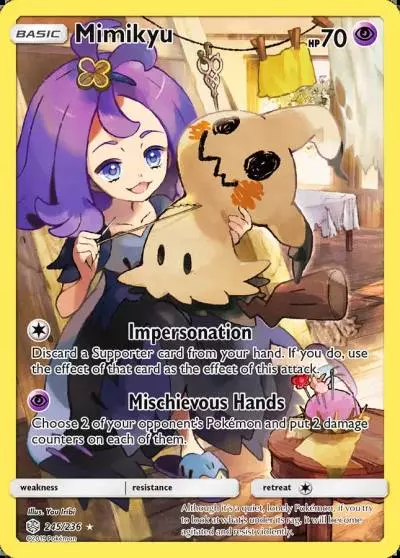 Mimikyu 245/236 Cosmic Eclipse Pokemon card
