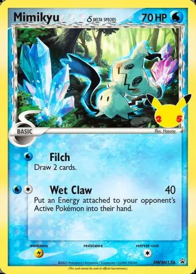 Mimikyu δ SWSH136/307 SWSH Black Star Promos Pokemon card