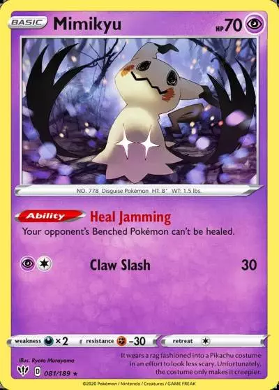 Mimikyu 81/189 Darkness Ablaze Pokemon card