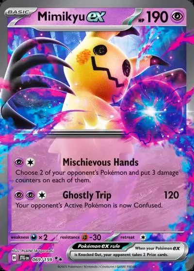 Mimikyu ex 69/159 Journey Together Pokemon card