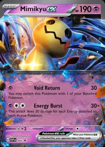 Mimikyu ex 4/165 Scarlet & Violet Black Star Promos Pokemon card