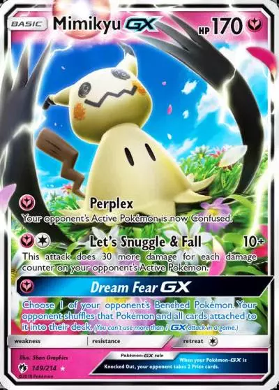Mimikyu-GX 149/214 Lost Thunder Pokemon card