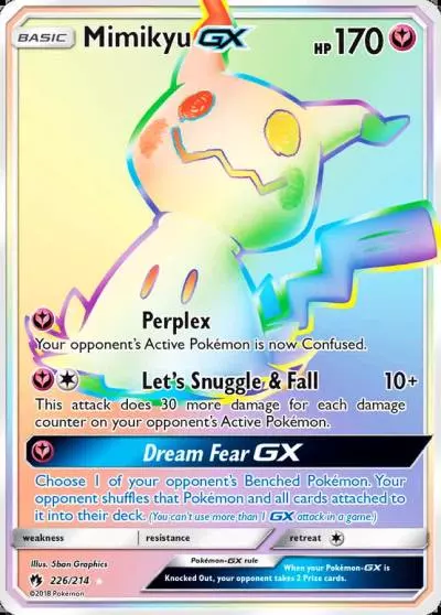 Mimikyu-GX 226/214 Lost Thunder Pokemon card