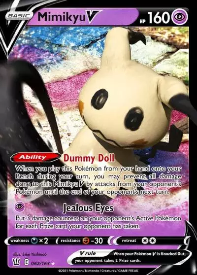 Mimikyu V 62/163 Battle Styles Pokemon card