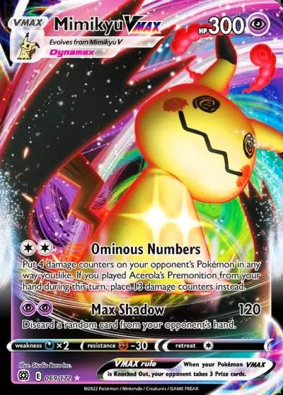 Mimikyu VMAX 69/172 Brilliant Stars Pokemon card