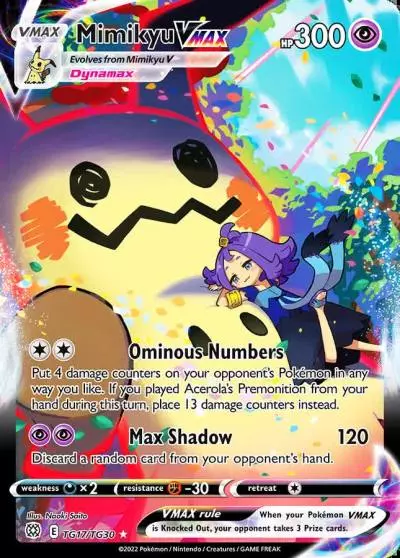 Mimikyu VMAX TG17/30 Brilliant Stars Trainer Gallery Pokemon card