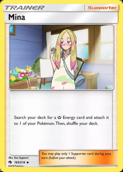 Mina 183/214 Lost Thunder Pokemon card