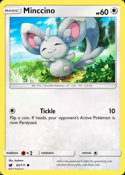 Minccino 85/111 Crimson Invasion Pokemon card