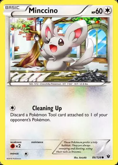 Minccino 86/124 Fates Collide Pokemon card
