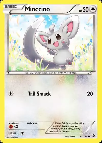 Minccino 87/124 Fates Collide Pokemon card