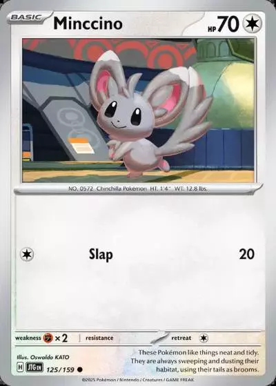 Minccino 125/159 Journey Together Pokemon card
