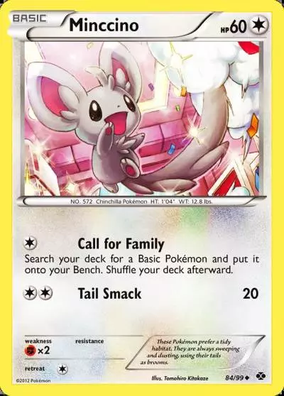 Minccino 84/99 Next Destinies Pokemon card