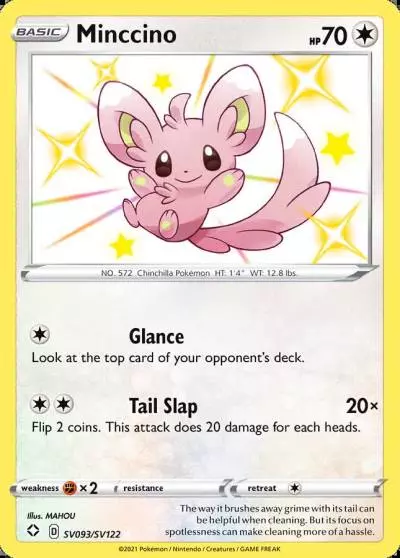 Minccino SV093/122 Shining Fates Shiny Vault Pokemon card