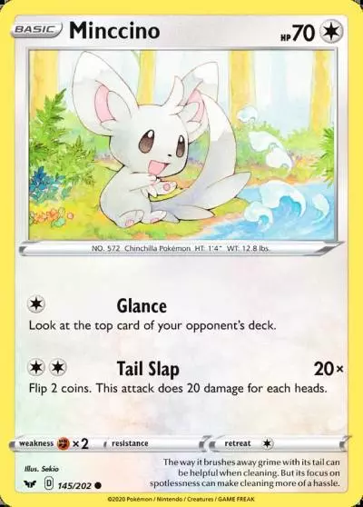 Minccino 145/202 Sword & Shield Pokemon card