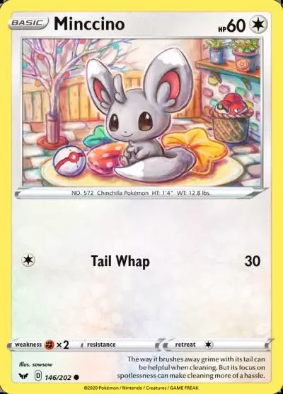 Minccino 146/202 Sword & Shield Pokemon card