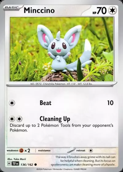 Minccino 136/162 Temporal Forces Pokemon card