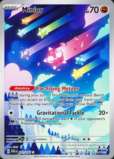 Minior 201/182 Paradox Rift Pokemon card