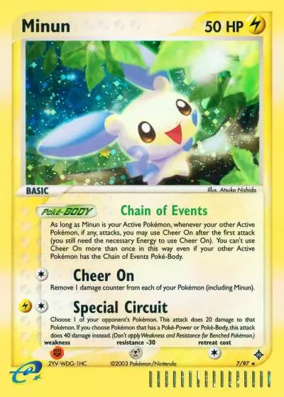 Minun 7/97 Dragon Pokemon card